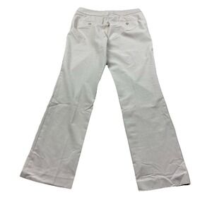 Talbots Heritage Bootcut Pants Trousers Women's 8 Brown 31" Inseam Linen Blend